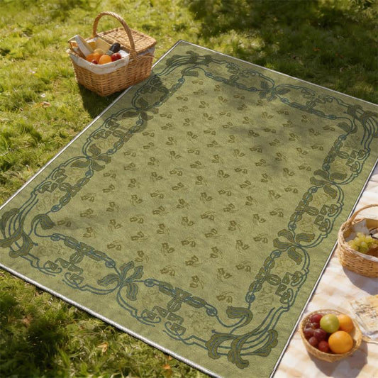 Romantic Floral Non-Slip Foldable Area Rug - 95" x 119" - image 0
