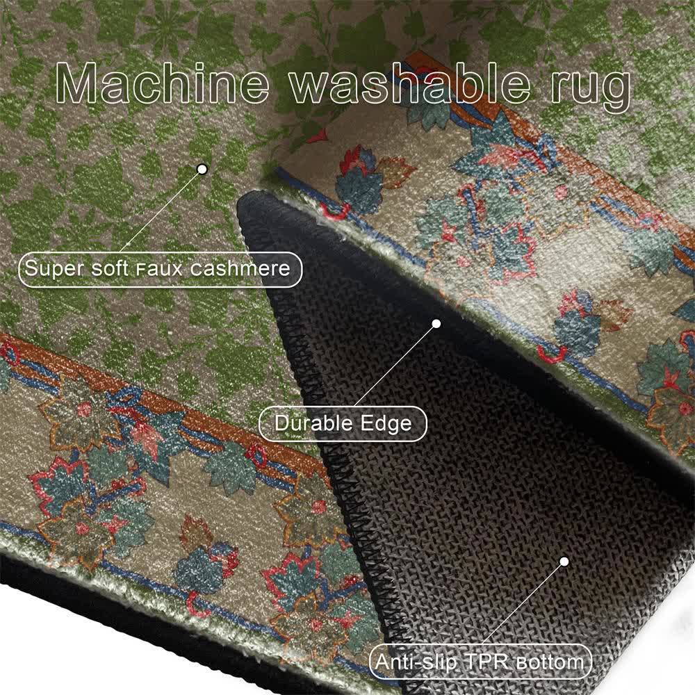 Rustic Country Botanical Non-Slip Area Rug - image 5