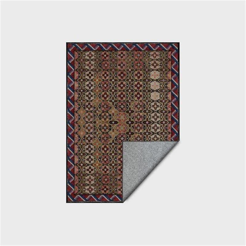 Vintage Persian Geometric Non-Slip Area Rug - image 5