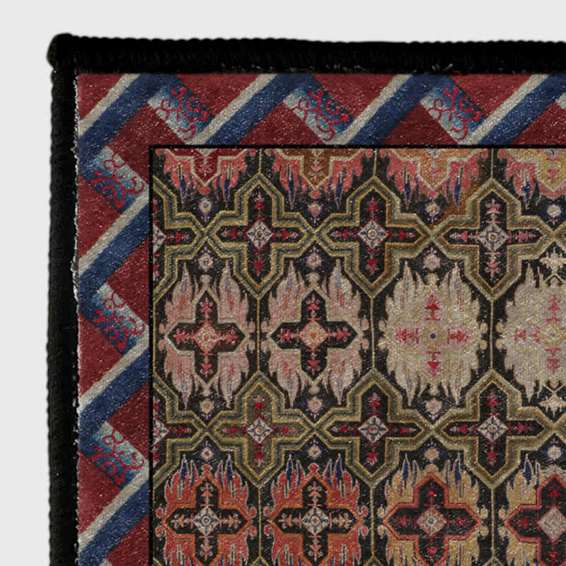 Vintage Persian Geometric Non-Slip Area Rug - image 4