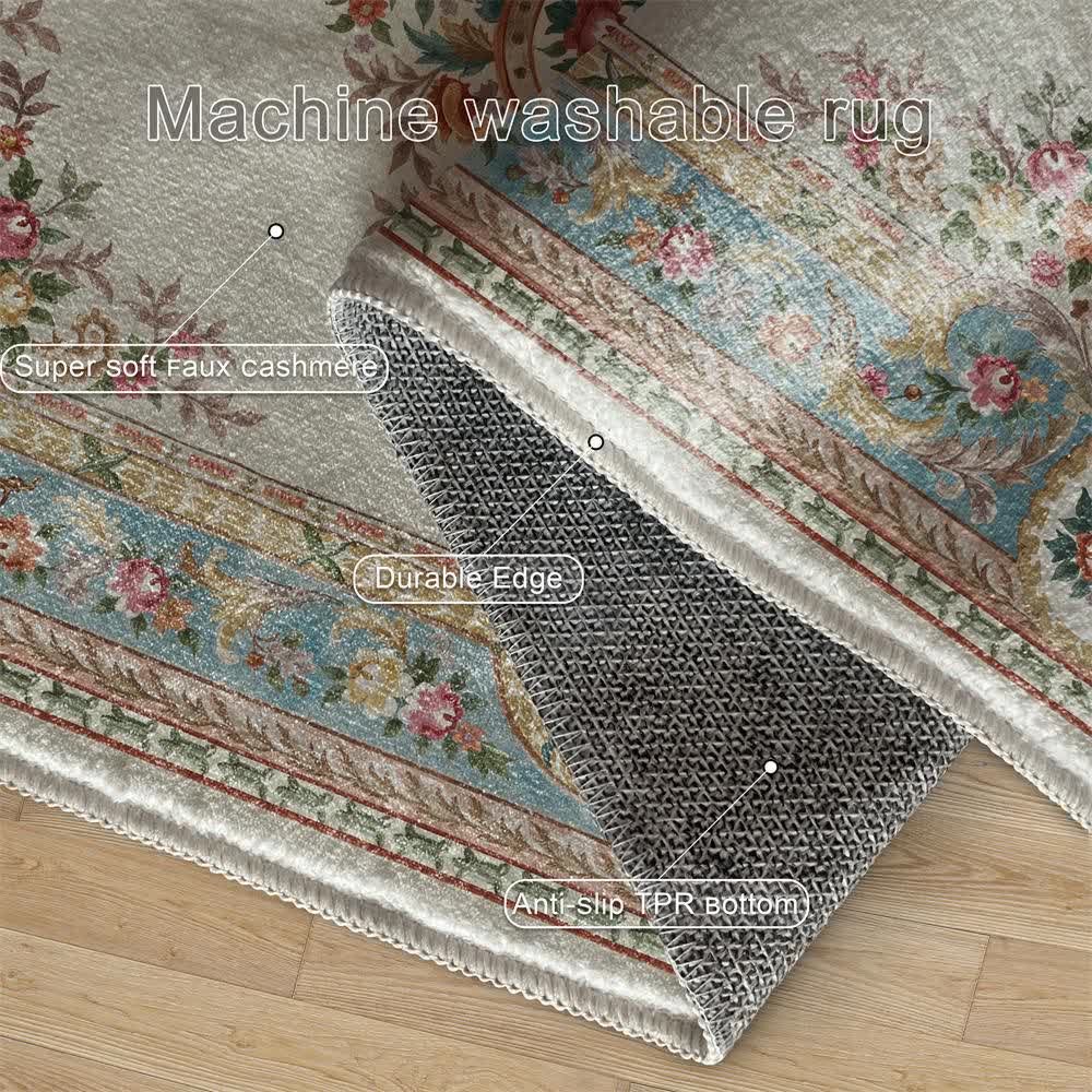 French Chateau Elegant Floral Area Rug - image 5