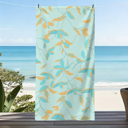 Artistic Botanical Leaf Beach Towel - image 3