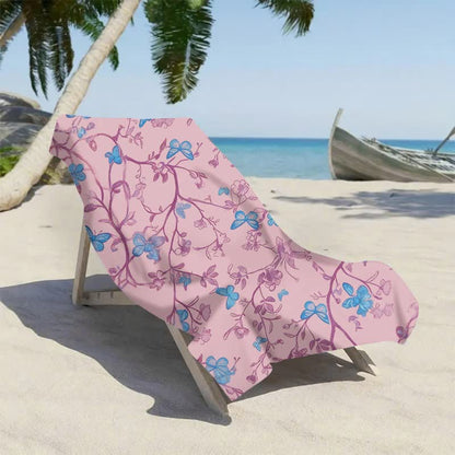 Country Floral & Butterfly Beach Towel - image 1