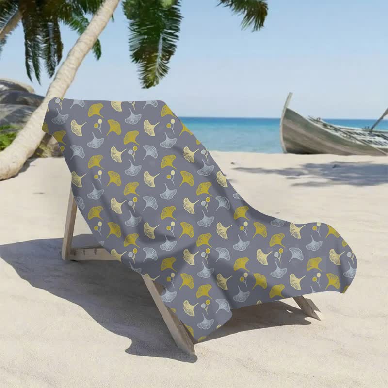 Botanical Ginkgo Leaf Beach Towel - image 13