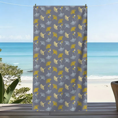 Botanical Ginkgo Leaf Beach Towel - image 15