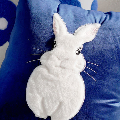 Cute Bunny Throw Pillow Cover - image 1