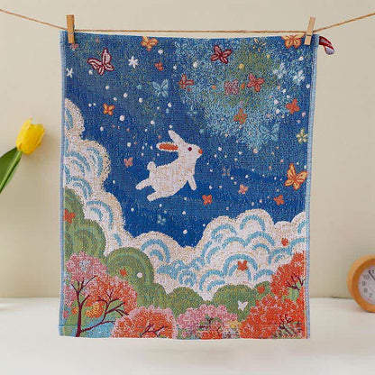 Cute Bunny Cotton Gauze Kitchen Towel - image 9