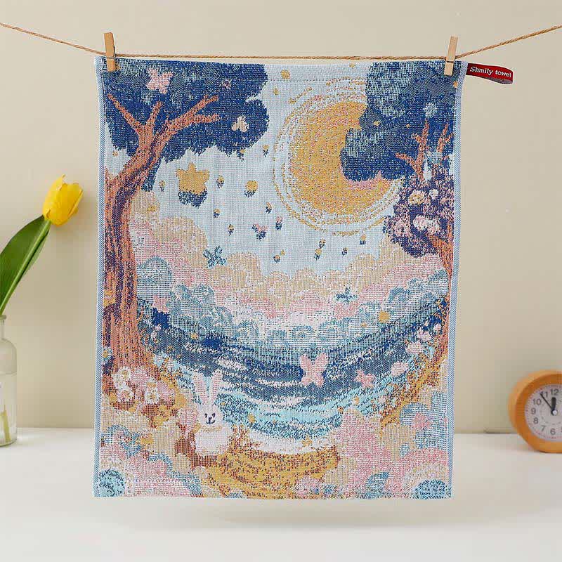 Cute Bunny Cotton Gauze Kitchen Towel - image 5