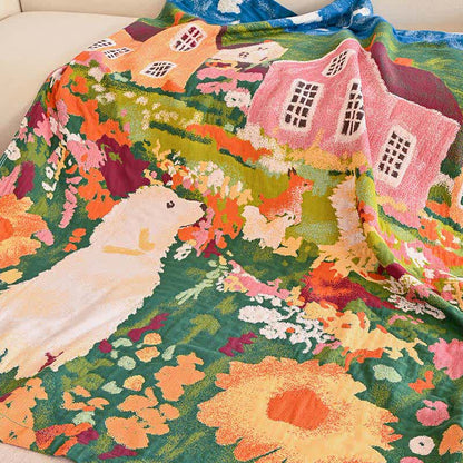 Charming Spring Village Cotton Blanket - image 3