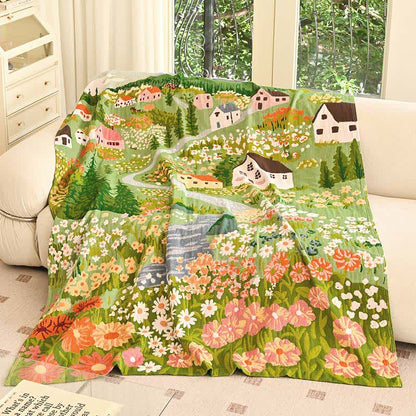 Fairytale Village Pure Cotton Blanket - 59"WX78"L - image 0