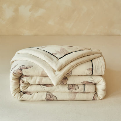 Dreamy Butterfly Cotton Linen Quilt - image 1