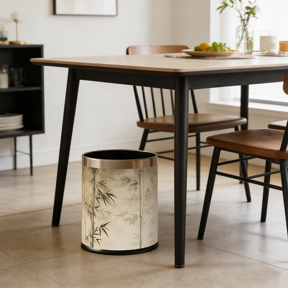 Oriental Bamboo Shadow Decorative Trash Can - image 10