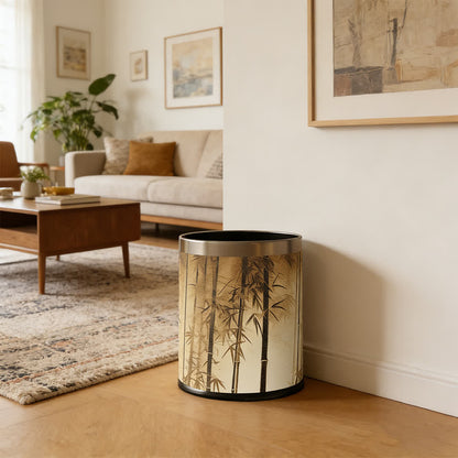 Oriental Bamboo Shadow Decorative Trash Can - image 1