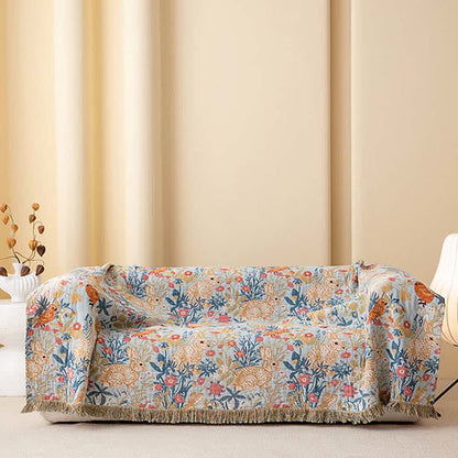 Country Floral & Bunny Cotton Gauze Quilt Blanket - image 3