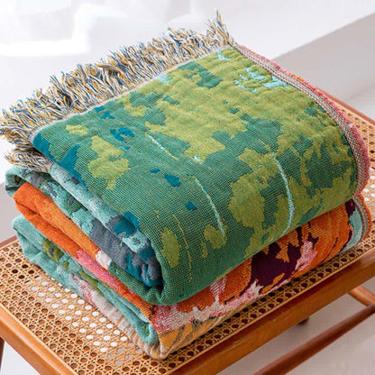 Mushroom & Bunny Cotton Gauze Quilt Blanket - image 4