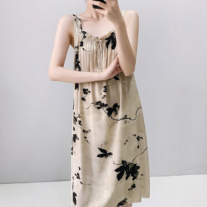 Ink Wash Floral Sleeveless Nightgown - image 4