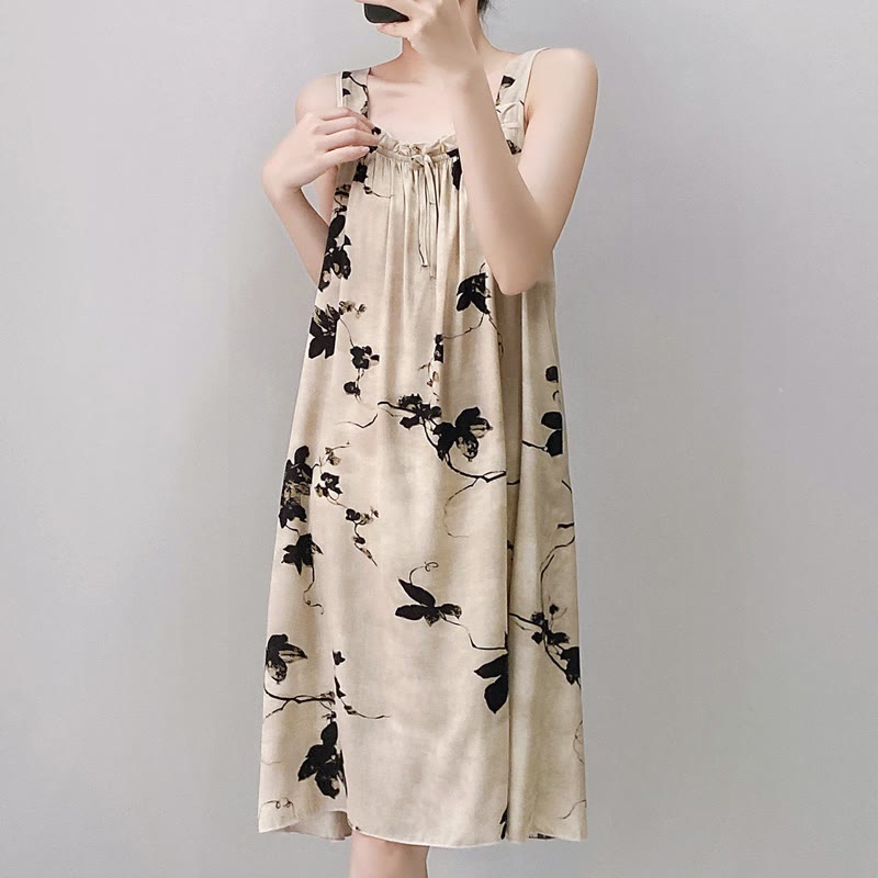 Ink Wash Floral Sleeveless Nightgown - image 6
