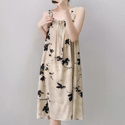 Ink Wash Floral Sleeveless Nightgown - image 6