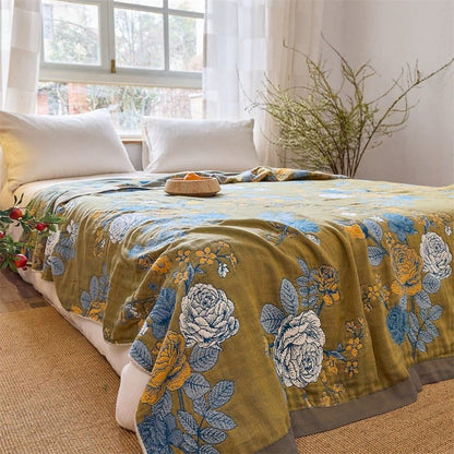 Rose Jacquard Pure Cotton Quilt Blanket - image 3
