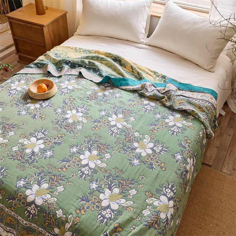 Wildflower Meadow Pure Cotton Quilt Blanket - Queen - image 0