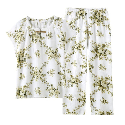 Vintage Peony Cotton Gauze Pajama Set - image 8