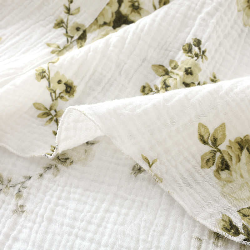 Vintage Peony Cotton Gauze Pajama Set - image 7