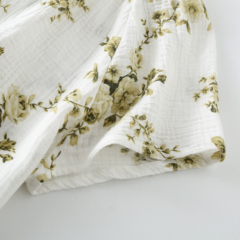 Vintage Peony Cotton Gauze Pajama Set - image 4