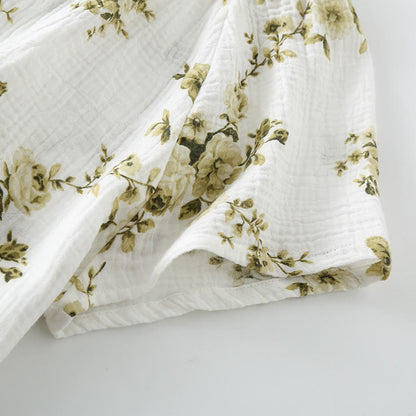 Vintage Peony Cotton Gauze Pajama Set - image 4