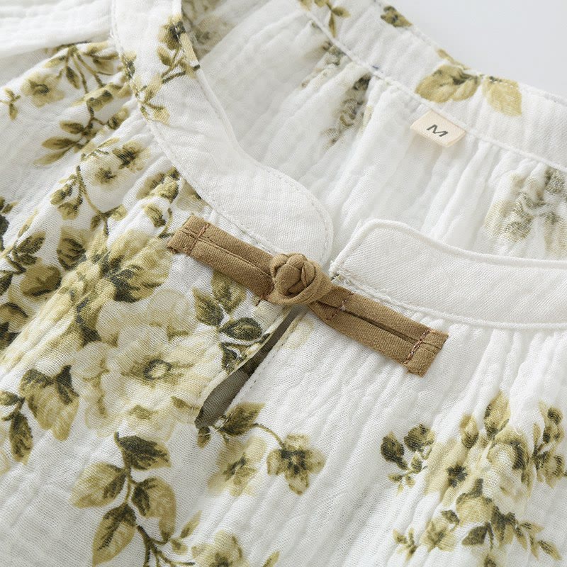 Vintage Peony Cotton Gauze Pajama Set - image 2