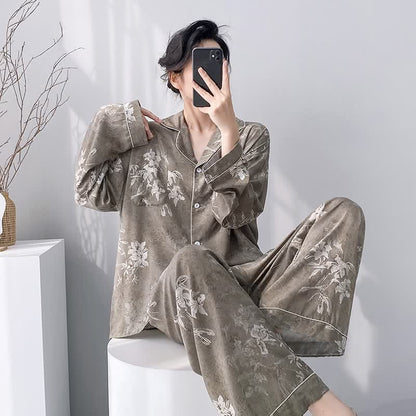 Elegant Lily Floral Pajama Set - image 1