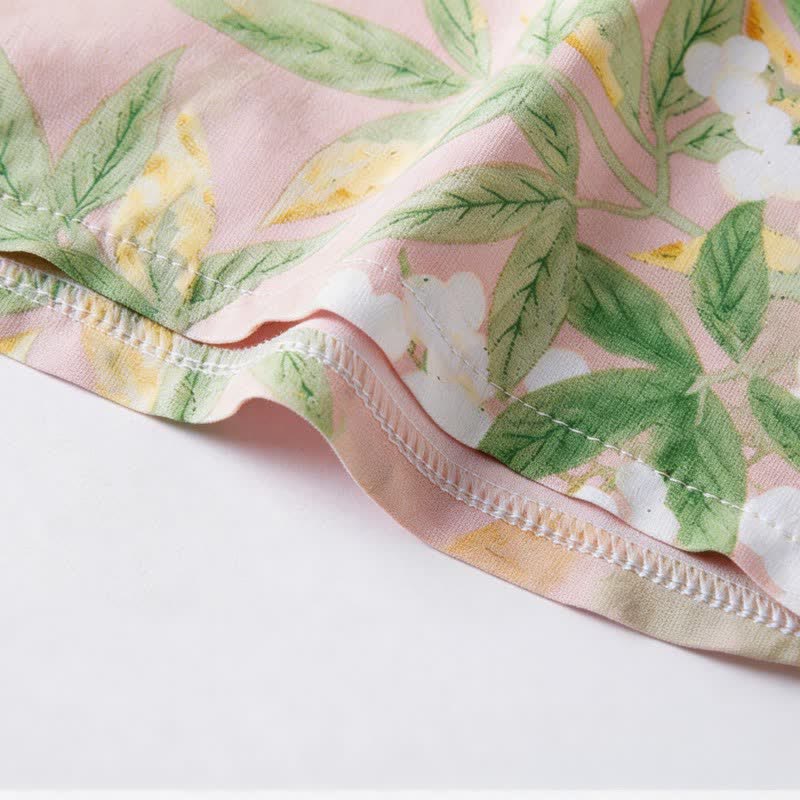 Oriental Floral & Leaf Pajama Set - image 4