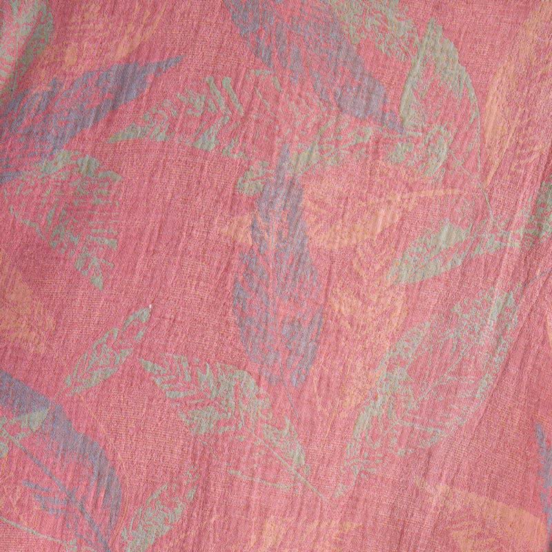 Artistic Leaf Short Sleeve Cotton Robe - image 6