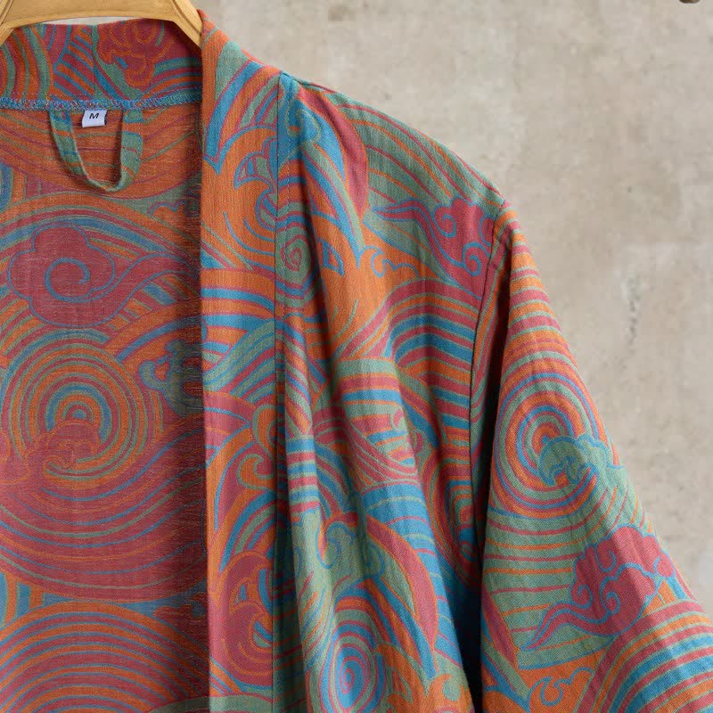 Vintgae Cloud Short Sleeve Cotton Robe - image 2