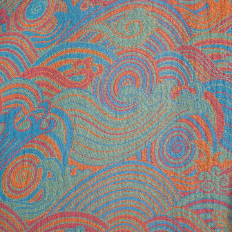 Vintgae Cloud Short Sleeve Cotton Robe - image 7