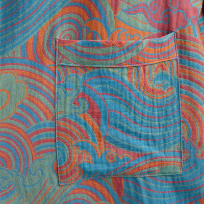 Vintgae Cloud Short Sleeve Cotton Robe - image 6