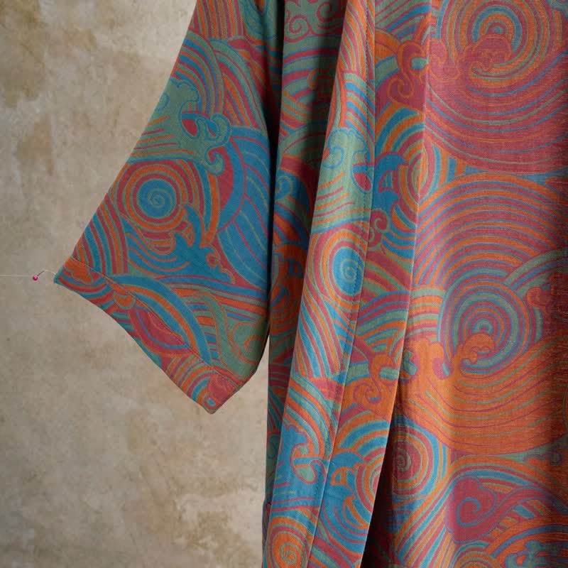 Vintgae Cloud Short Sleeve Cotton Robe - image 3