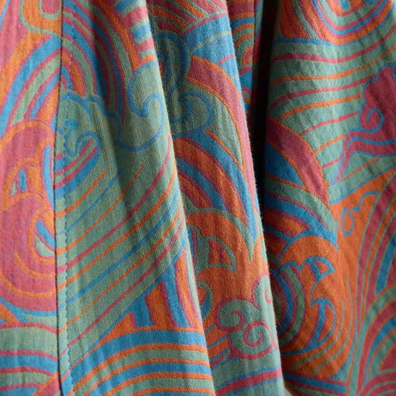 Vintgae Cloud Short Sleeve Cotton Robe - image 8