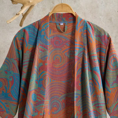 Vintgae Cloud Short Sleeve Cotton Robe - image 1