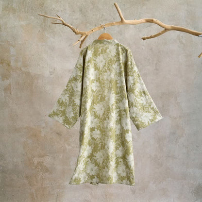 Elegant Floral Kimono Cotton Gauze Robe - image 10