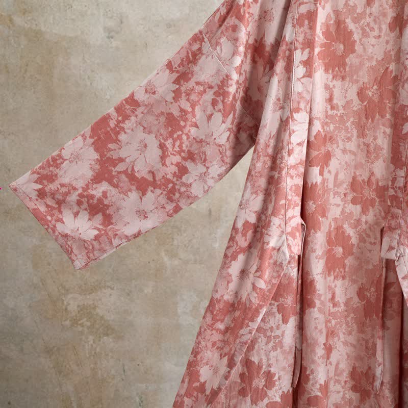 Elegant Floral Kimono Cotton Gauze Robe - image 4