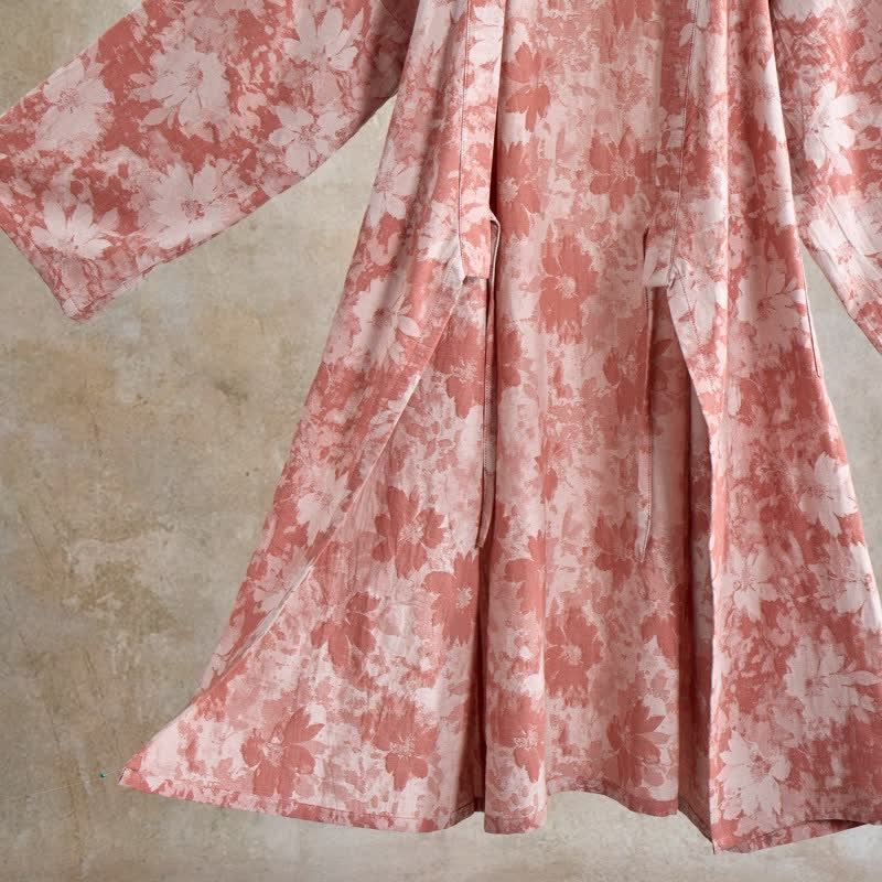 Elegant Floral Kimono Cotton Gauze Robe - image 3