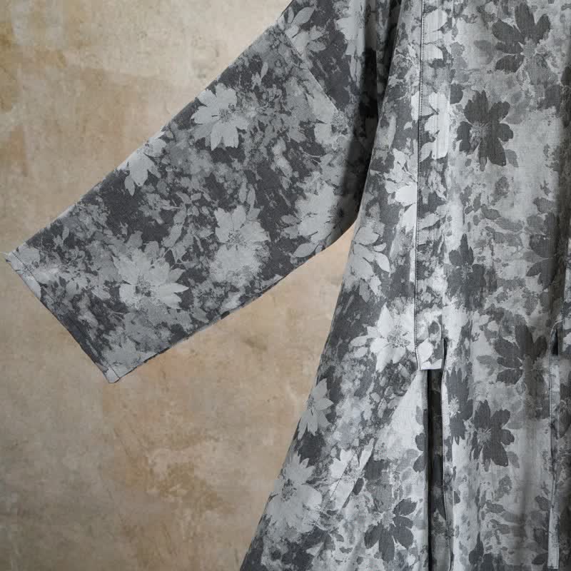 Elegant Floral Kimono Cotton Gauze Robe - image 19