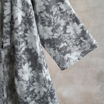 Elegant Floral Kimono Cotton Gauze Robe - image 21