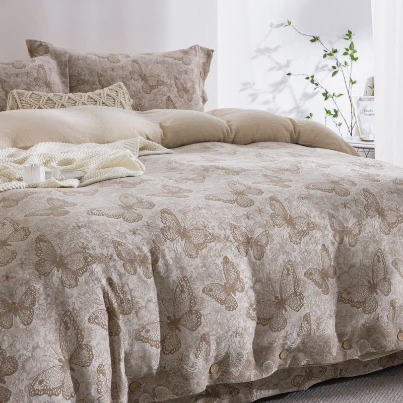 Pastoral Butterfly Cotton Gauze Bedding Set(4PCS) - image 2