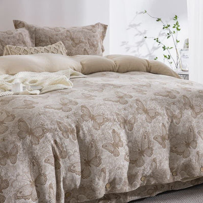 Pastoral Butterfly Cotton Gauze Bedding Set(4PCS) - image 2