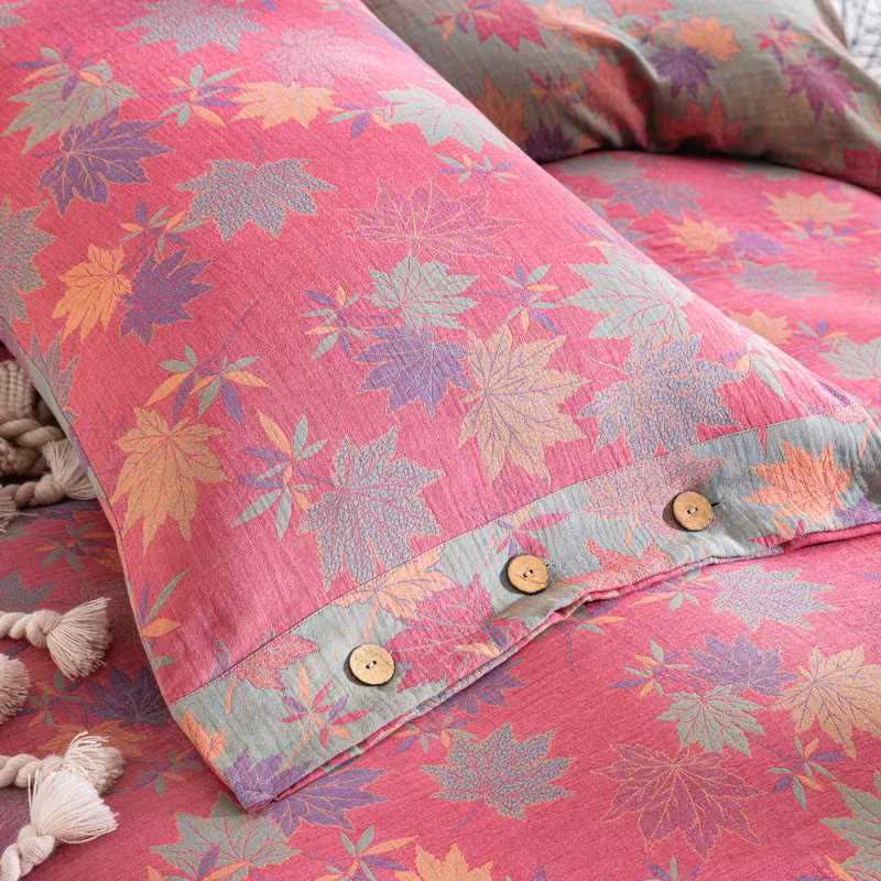 Rustic Maple Leaf Cotton Bedding Set(4PCS) - image 4