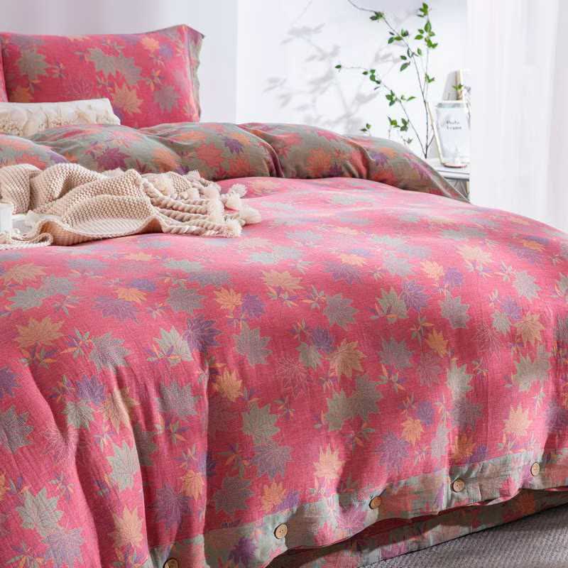 Rustic Maple Leaf Cotton Bedding Set(4PCS) - image 2