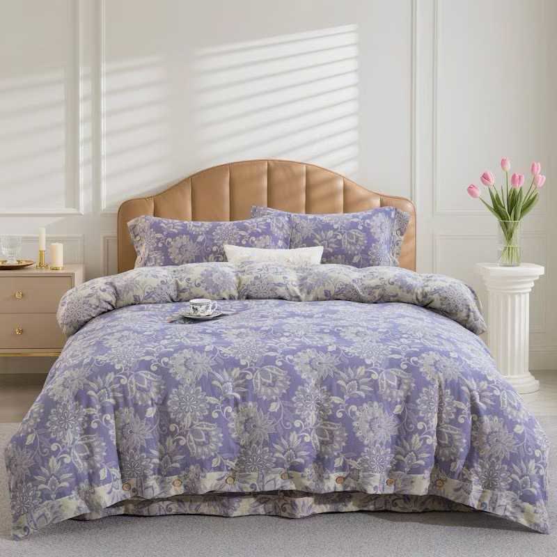 Ethnic Floral Cotton Gauze Bedding Set(4PCS) - King - image 0