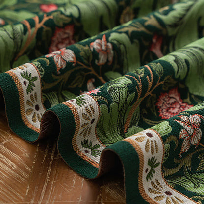 Tropical Leaf Jacquard Tassel Table Runner - image 9