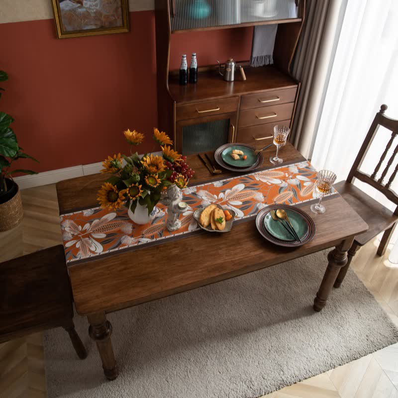 Artistic Corn Jacquard Tassel Table Runner - image 3